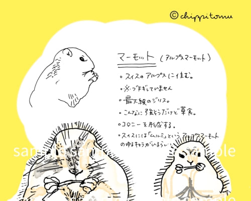 無の生き物ロール付箋