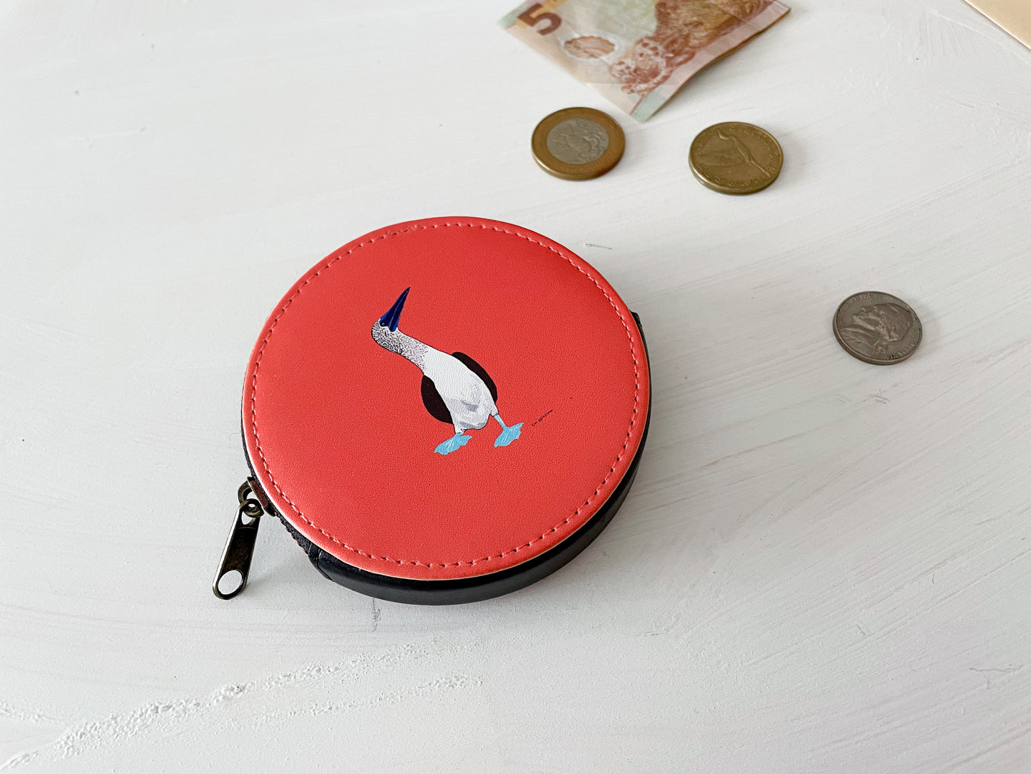 踊るアオアシカツオドリのコインケース