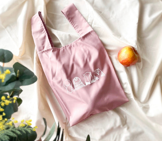 春色ハシビロコウのプチエコバッグ