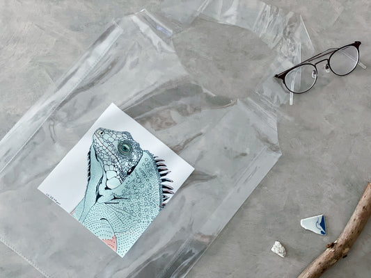 イグアナのクリアトートバッグ