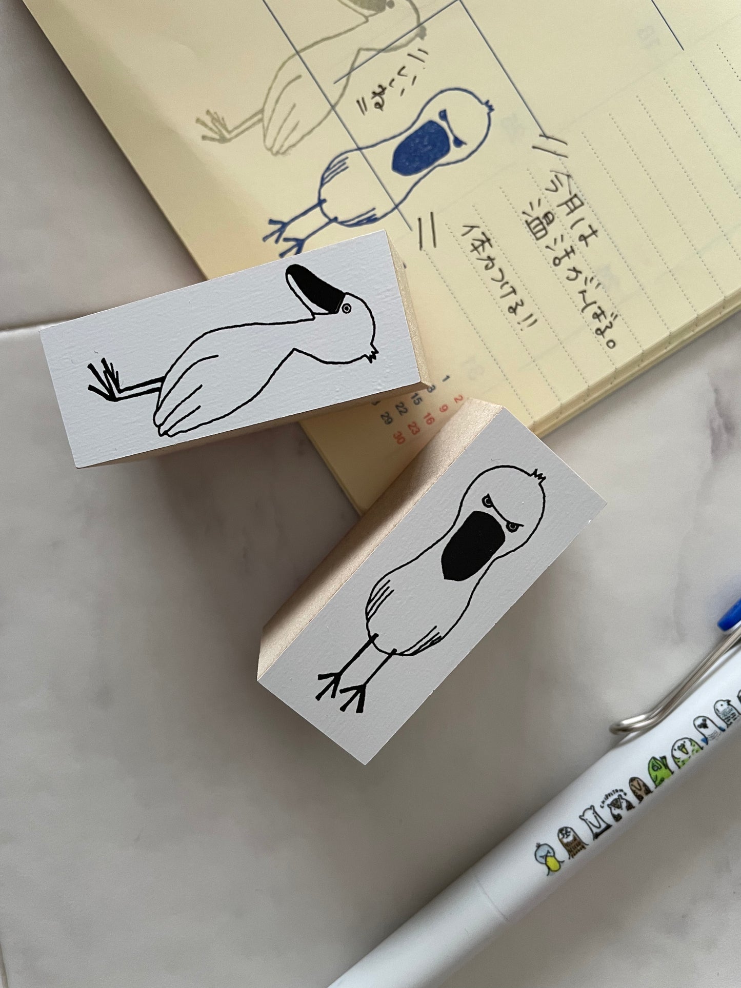 ハシビロコウのはんこ(1羽分)