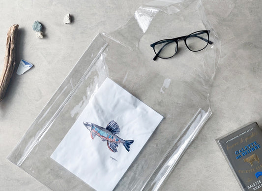 オイカワのクリアトートバッグ