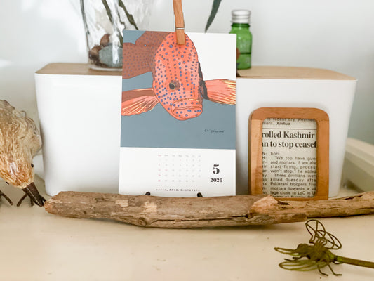 お魚カレンダーポストカードサイズ