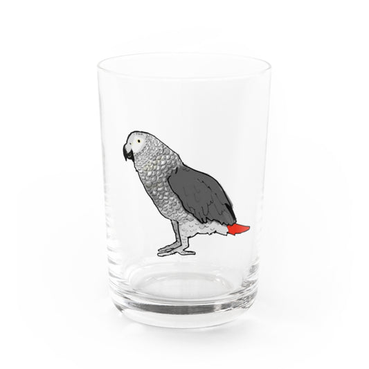 陽気なヨウムのクリアグラス